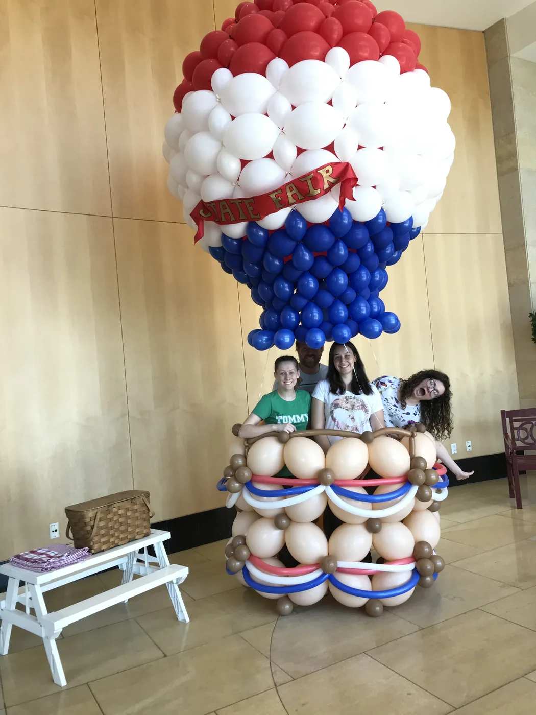 Corporate balloon installation for a public-facing event